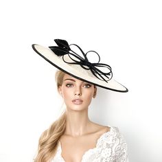 Black and White Kentucky Derby Hat Feathers Ascot Hat for - Etsy Chic White Fitted Costume Hats And Headpieces, Elegant Feathered Fascinator For Formal Occasions, Elegant Fascinator With Feathers For Events, Elegant Feather Fascinator For Events, Chic White Straw Hat For Formal Occasions, Cream Event Hat, Elegant Wedding Top Hat With Feathers, Chic Evening Mini Hats With Feathers, Chic White Formal Straw Hat