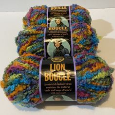 the lion bougle yarn is multicolored