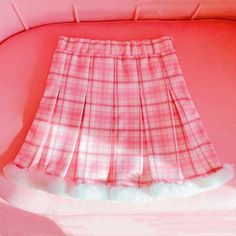 Material: Cotton Color: pink and white grid Size: XS, S, M, L XS skirt length: 36cm, waist: 62-66cm S skirt length: 37cm, waist: 66-70cm M skirt length: 38cm, waist: 70-74cm L skirt length: 39cm, waist: 74-78cm Tips: 1cm = 0.3937inch About color&size difference: According to the light and different computer monitor, the color may be slightly different as pictures. Besides, please allow 1-3cm measurement differ due to manual making. Your understanding and support are highly appreciated. Pink Plaid Skirt, White Grid, Plaid Pleated Skirt, Kawaii Fashion Outfits, White Fur, Lined Skirt, Kawaii Clothes, Pink Plaid, Plaid Skirts