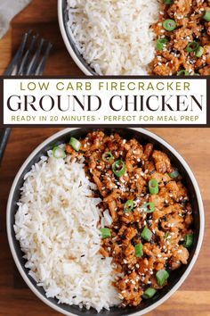 low carb firecrackerer ground chicken is ready in 20 minutes perfect for meal prep