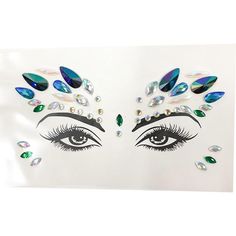 Temporary Face Tattoos, Gem Tattoo, Jewel Tattoo, Glitter Face, Face Gems, Face Jewels