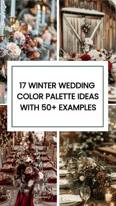 winter wedding color palette ideas with 50 + examples for the bride, groom and guests