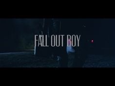 a man standing in the dark with his back turned to the camera and text that reads fall out boy