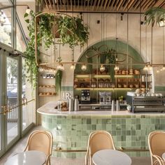 Bar Interior design München, Green, Natural Interior Design Cafe, Cafe Design Inspiration, Café Design, Bakery Interior, Bakery Design Interior, Design Cafe, Coffee Shop Interior Design, Bar Interior Design, Cafe Shop Design