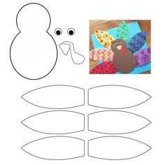 paper cut out to make a turkey craft