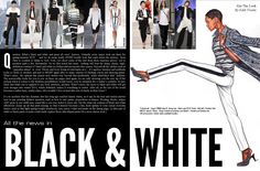 an article about black and white fashion