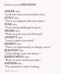 🌟 Hey Beautiful Souls! 🌟 Ever felt like your emotions are trying to tell you something, but you just can’t quite put your finger on it? 🧐 It's like they’re whispering secrets, waiting for you to tune in and truly listen. Your emotions are not random; they are powerful guides along your spiritual journey. 🎧💫 Whether it's joy, sadness, anger, or love, each feeling holds a message from your deeper self. Joy might be telling you that you’re on the right path, while sadness could be inviting you... 2024 Journal, Practicing Self Love, On The Right Path, Hey Beautiful, Sound Mind, Writing Therapy, Mental And Emotional Health, Bible Encouragement, Life Advice