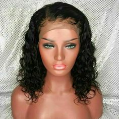 Medium Length Curly Hair, Lace Fronts, Short Curly Wigs, Curly Hair Wig, Curly Lace Front Wigs, Black Curly Hair, Human Wigs, Deep Curly, African American Hairstyles