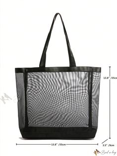 Bird in Bag - Versatile Womens Mesh Tote Bag - Stylish, Foldable Shoulder Bag for Beach, Picnics, and Vacations - Essential Family Beach Companion for Groceries, Picnics, and Sea Shell Collection - Dependable Multi-Pocket Storage Solution for Summer Beach Toys Summer Black Bag With Pockets, Summer Pouch Shoulder Bag With Pockets, Rectangular Shoulder Bag With Pockets For Summer, Summer Rectangular Shoulder Bag With Pockets, Summer Beach Shoulder Bag With Pockets, Summer Bags With Pockets, Rectangular Beach Bag With Pockets For Summer, Summer Rectangular Beach Bag With Pockets, Rectangular Summer Beach Bag With Pockets