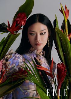 Jessie Li ELLE Vietnam Randy Tran Fashion Editorial | Fashion Gone Rogue China Vogue Editorial, Editorial Fashion Portraits, Floral Editorial Fashion, Flower Editorial Fashion, Asian Fashion Photography, Editorial Fashion Styling, Flowers Fashion Editorial, Flower Aesthetic Fashion, Fashion Editorial Aesthetic