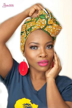 Shop this fabulous African fabric head wrap from the 2017 collection.  Add matching earrings. https://www.etsy.com/listing/505124280/custom-fabric-button-earrings?ref=shop_home_active_1 How to wear head wraps is easy once you find the right one for your style.  Please note that the photos are for style inspiration only. The fabric does not come pre-wrapped. *African headwrap *Ankara cotton fabric *African print fabric **Please read our shipping and other shop policies before placing an order.   **Special offer: FREE SHIPPING for 2nd, 3rd, etc./additional items. * The smallest Miatta-MiMi head wrap measures 74 inches x 24 inches, with the majority sizing approximately 76 to 78 inches x 26 inches. *Large enough to wear as a sarong, upcycle into a pencil skirt or wrap as a neck scarf or shawl Head Wrap African, Headwrap Styles, African Head Scarf, African Scarf, African Headwrap, Headwrap Tutorial, Derby Outfits, Head Wraps For Women, Head Wrap Styles