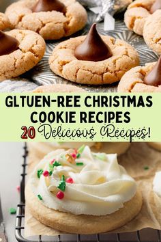 gluen - re christmas cookie recipes with text overlay