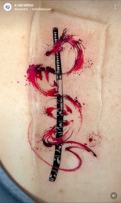 this is a tattoo with blood on it