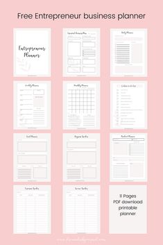 Free Printable Small Business Planner for Entrepreneurs and Creatives | Business Printable Planner by  Mary Weinstein Creative Daily Planner Ideas, Business Idea Planner, Business To Do List Free Printable, Business Plan Printable, Free Digital Business Planner, Journal Business Plan, Bussines Plan Template Free, Free Planning Printables, Business Planning Binder