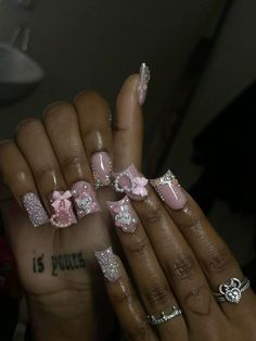 Junk Set Nails, Nails Junk, Junk Nails, Diy Acrylic Nails, Dope Nail Designs