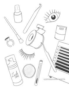 Lash Artist Coloring Page Beauty Cosmetologist - Etsy Thailand Lash Drawing Art, Lash Drawing, Lash Beginner Prices, Lash Artist Beginner, Kids Waiting Room, Lash Tech Supplies List, Salon Waiting Room, Lash Extensions Cartoon, Makeup Coloring Pages