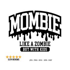 the logo for mombie, like a zombie but with kids