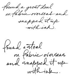 some handwriting written in black ink on white paper