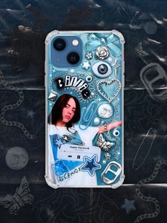 a cell phone case with an image of a woman on it