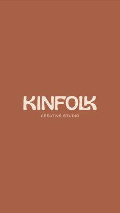 the logo for kinfok creative studio, which has been designed to look like it is