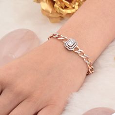 ON SALE Baguette Diamond Bracelet Jewelry Gift For Her Delicate Chain 18k/14k/10k Gold Gift For Mom Wristband Layering Diamond Solid Gold Bracelet Details :- Item Code:- SEBR-4061A Gross Weight :- 13.02 gm 18k Rose Gold Weight :- 12.892 gm Diamond Weight :- 0.64 ct. (Si Clarity Hi Color Certified Diamonds) Bracelet Size 7 inches and we can make it as per your requirement size ≫ FAQ below for more detail. ✦ Sizing We can adjust most items to fit your sizing preferences. Most items can be made to Gold Diamond Chain, Diamond Chain Bracelet, Halo Bracelet, Diamonds Bracelet, Gold Diamond Bracelet, Cluster Bracelet, Diamond Bracelet Design, Solid Gold Bracelet, Cluster Bracelets