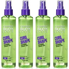 4-New Garnier Fructis Style Curl Shaping Spray Gel Curl Defining Strong 8.5oz Description Take control of your style! Garnier Fructis Style Curl Shape Defining Spray Gel boosts your wavy, permed or naturally curly hair to create curl definition with shine minus the frizz. This styling spray gel for curly hair gives you the power to create and control any style you want. HOW DOES IT WORK? This curl spray gel with Shea Butter has powerful holding technologies that provide ultra long-lasting hold w Gel For Curly Hair, Curl Definition, Curl Defining, Garnier Fructis, House Moving, Curl Styles, About Hair, Curly Hair Styles Naturally