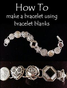 an advertisement for bracelets with the words how to make a bracelet using bracelet links