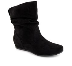 Xappeal Carney Women's Shoe (BLACK) | Rack Room Shoes Casual Wedge Boots For Winter, Casual Wedge Heel Boots For Winter, Fitted Wedge Heel Boots For Winter, Fitted Wedge Heel Boots For Fall, Fall Fitted Wedge Heel Boots, Fitted Wedge Boots With Wedge Heel For Fall, Womens Wedge Boots, Black Rack, Rack Room