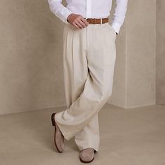 Season:Spring  Summer; Fabric:Linen Cotton Blend; Gender:Men's; Style:Basic,Fashion; Occasion:Holiday,Daily,Casual; Fit Type:Regular Fit; Function:Breathable,Comfort; Waistline:Mid Waist; Pattern:Plain; Design:Front Pocket,Straight Leg; Pants Type:Dress Pants,Linen Pants,Pleated Pants,Summer Pants; Fly Type:Button; Front page:FF; Listing Date:12/20/2023; Hips:; Length:; Waist:; Fit US Size: Linen Pants Outfit Men, Smart Dress Code, Chris Brown Outfits, Beige Linen Pants, Linen Pants Outfit, Smart Casual Menswear, Men's Dress Pants, Mens Linen Pants, Mens Shorts Outfits