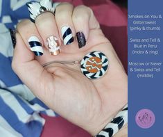 Ahsoka Tano Hair, Mixed Manicure, Disney Nail Art, Ashoka Tano