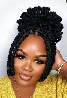 Dreads Styles For Wedding, Dreadlocks Styling Ideas, Loc Styling Ideas, Ras Hairstyles For Women, Dread Styles Women Short, Dreds Locs Black Women Styles Short, Palm Tree Hairstyle Locs, Dreadlocs Styling Ideas For Women, Loc Styled For Women