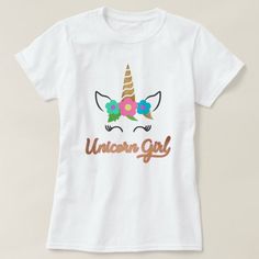 Unicorn Girl T-shirt / Unicorn T-shirt Puffy Paint Shirts, T Shirt Press, Tshirt Painting, Cupcake Birthday, Paint Shirts, Unicorn Cupcakes, Puffy Paint, Unicorn Girl, Shirt Diy