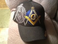 This listing is for a Brand New Masonic Hat. Custom Black Baseball Cap With Curved Brim, Custom Black Curved Brim Baseball Cap, Embroidered Masonic And Shriner Hats, Prince Hall Mason Symbols Freemasonry, Masonic Symbol, Masonic Watches, Masonic Order, Masonic Gifts, Money Images