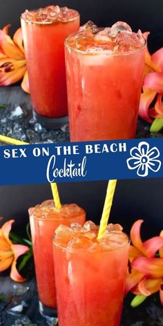 Tropical Alcoholic Drinks, Peach Schnapps Drinks, Orange And Cranberry, Limoncello Cocktails, Beach Drink, Cocktail Beach, Beach Cocktails, Beach Drinks