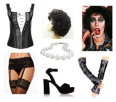 ""The Rocky Horror Picture Show" Dr. Frank N Furter Costume" by oliviaf14 ❤ liked on Polyvore featuring Maidenform, Miu Miu and Paul Frank Dr Frankenfurter Costume, Rocky Horror Costume Ideas, Frank N Furter Costume, Drag Party, Halloween Dress Up Ideas, Frank N Furter