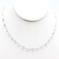 For Sale on 1stDibs - 27 astonishingly beautiful faceted diamond beads (approximately 38 carats) decorated on a platinum chain. A classical timeless diamond necklace that is Timeless Platinum Diamond Cut Necklaces, Formal Platinum Diamond Necklace With Polished Finish, Formal Diamond White Gold-plated Diamond Necklace, Timeless Platinum Diamond Necklace With Polished Finish, Formal White Diamond-cut Chain Necklace, Dining Etiquette, Platinum Chain, Coral Beads Necklace, Emerald Bead