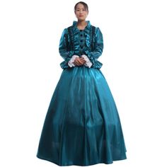 Victorian Dress Ball Gown Fancy Dress Court With Crinoline Christmas Gothic | eBay Gothic Satin Dress For Costume Party, Satin Victorian Ball Gown For Costume Party, Satin Victorian Ball Gown With Ruffles, Satin Victorian Dress With Ruffles In Ball Gown Shape, Vintage Ruffled Ball Gown For Costume Party, Fitted Princess Petticoat For Costume Party, Halloween Costume Petticoat With Attached Cancan, Halloween Costume Petticoat With Cancan, Gothic Petticoat For Halloween Costume Party