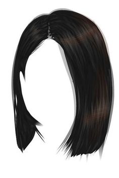 a drawing of a woman's head with long black hair and bangs on it