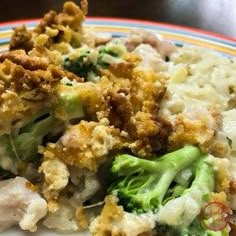 a close up of a plate of food with broccoli and other foods on it