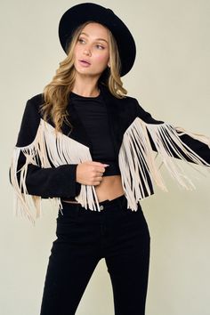 Soft Faux Suede Leather Fringe Back Motorcycle Jacket - Etsy Western Jackets For Women, Fall Leather Jacket With Fringe For Rodeo, Leather Jacket With Fringe For Rodeo In Fall, Spring Rodeo Outerwear With Fringe, Rodeo Outerwear With Tassels, Western Winter Outerwear With Fringe, Black Leather Jacket With Fringe For Spring, Western Leather Jacket With Fringe For Winter, Long Sleeve Leather Jacket With Fringe For Rodeo