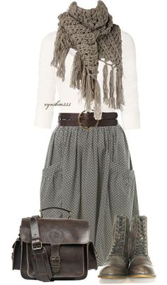 Sweden Street, Boho Work Outfit, Boho Styl, Chic Winter Outfits, Grey Skirt, Winter Boho, Happy Days, 가을 패션