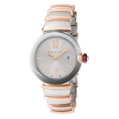 BULGARI Watches - LVCEA WATCH 102197 | Manfredi Jewels Bvlgari Gold, Bulgari Watch, Pink Gold Bracelet, Diamond Watch, Ladies Watch, Swiss Watches, Stainless Steel Watch, Watch Design, Stainless Steel Bracelet