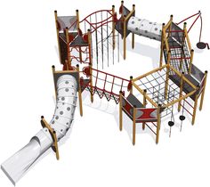 Playground Slide, Climbing Walls, Park Landscape, Landscape Architecture Design