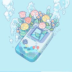 Gameboy Illustration, Nice Drawings, Isometric Art, Office Items, Beautiful Pics, Cute Kawaii Drawings, Pink Spring, Cute Doodle Art, Oc Ideas