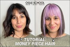 Achieve the money piece highlights using bleach, developer, and temporary or semi-permanent hair color with this step-by-step tutorial. This trend will brighten the face. Money Piece Hair Tutorial, Money Piece Highlights, Blonde And Brunette, Balayage Ombré