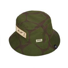 Weapons patch on the front One size fits most - 59cm Cotton Imported Officially licensed Teenage Mutant Ninja Turtles merchandise Military Style Hat For Streetwear, Green Military Cotton Hat, Summer Military Cotton Hat, Green Cotton Military Hat, Military Style Cotton Hat For Summer, Summer Military Style Cotton Hat, Cotton Hat With Logo Patch And Flat Brim, Flat Brim Cotton Hat With Logo Patch, Casual Bucket Hat With Logo Patch