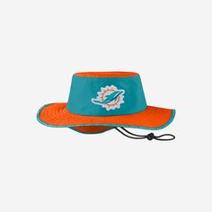 Miami Dolphins Colorblock Boonie Hat FOCO - FOCO.com Sporty Team-colored Fitted Hat With Visor, Fins Up Miami Dolphins, Miami Dolphins Hat, Sports Team-colored Snapback Visor Hat, Boonie Hat, Outdoor Hat, Suns Out, Outdoor Hats, Logo Display