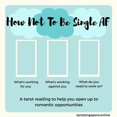 a blue poster with the words how not to be single af on it and an image of