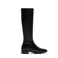 Business Knee-high Wide Calf Boots In Calf Leather, Classic Leather Knee-high Boots With Square Toe, Square Toe Leather Knee-high Boots, Leather Mid-calf Boots With Leather Sole, Wide Calf Calf Leather Knee-high Boots For Fall, Business Boots With Wide Calf And Leather Lining, Business Boots With Leather Lining And Wide Calf, Fall Wide Calf Knee-high Calf Leather Boots, Fall Wide Calf Knee-high Boots In Calf Leather