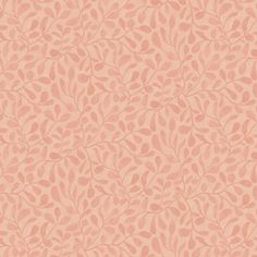 an orange and pink wallpaper with small leaves on the top, in shades of peach